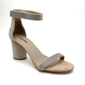 JEFFREY CAMPBELL Laura Crystal Embellished sandals sz 9